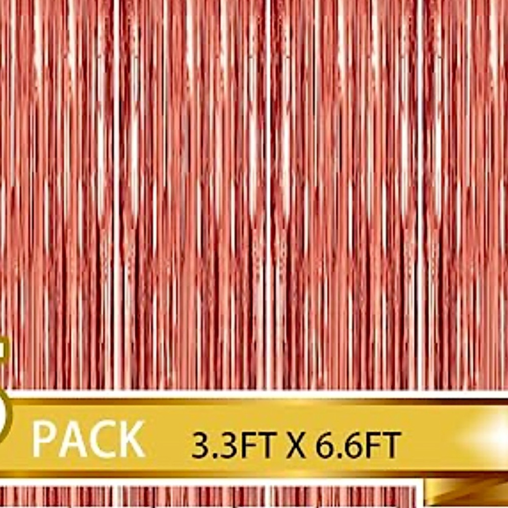 *NWT* 2pk of Tinsel Foil Fringe‎ Curtains Party Photo Backdrop & decor